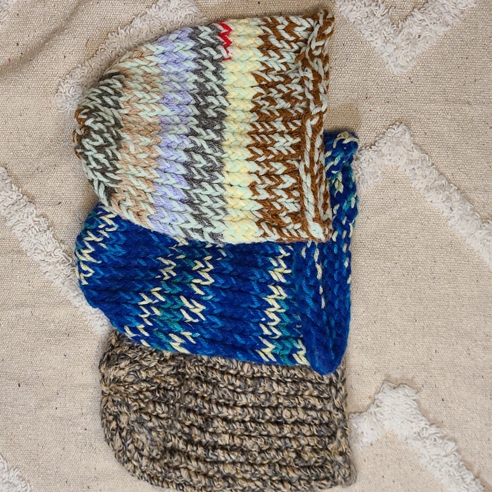 Kids Knit Beanie Hat Bundle